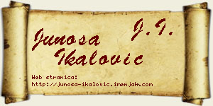 Junoša Ikalović vizit kartica
